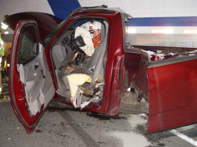 4500 block of Lincoln Highway fatal accident, pick up verses tractor trailer.